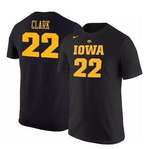 Nike Iowa Caitlyn Clark #22 Black Tshirt Medium